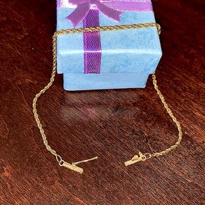 14k yellow gold rope bracelet